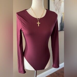 Double layered soft bodysuit long sleeves